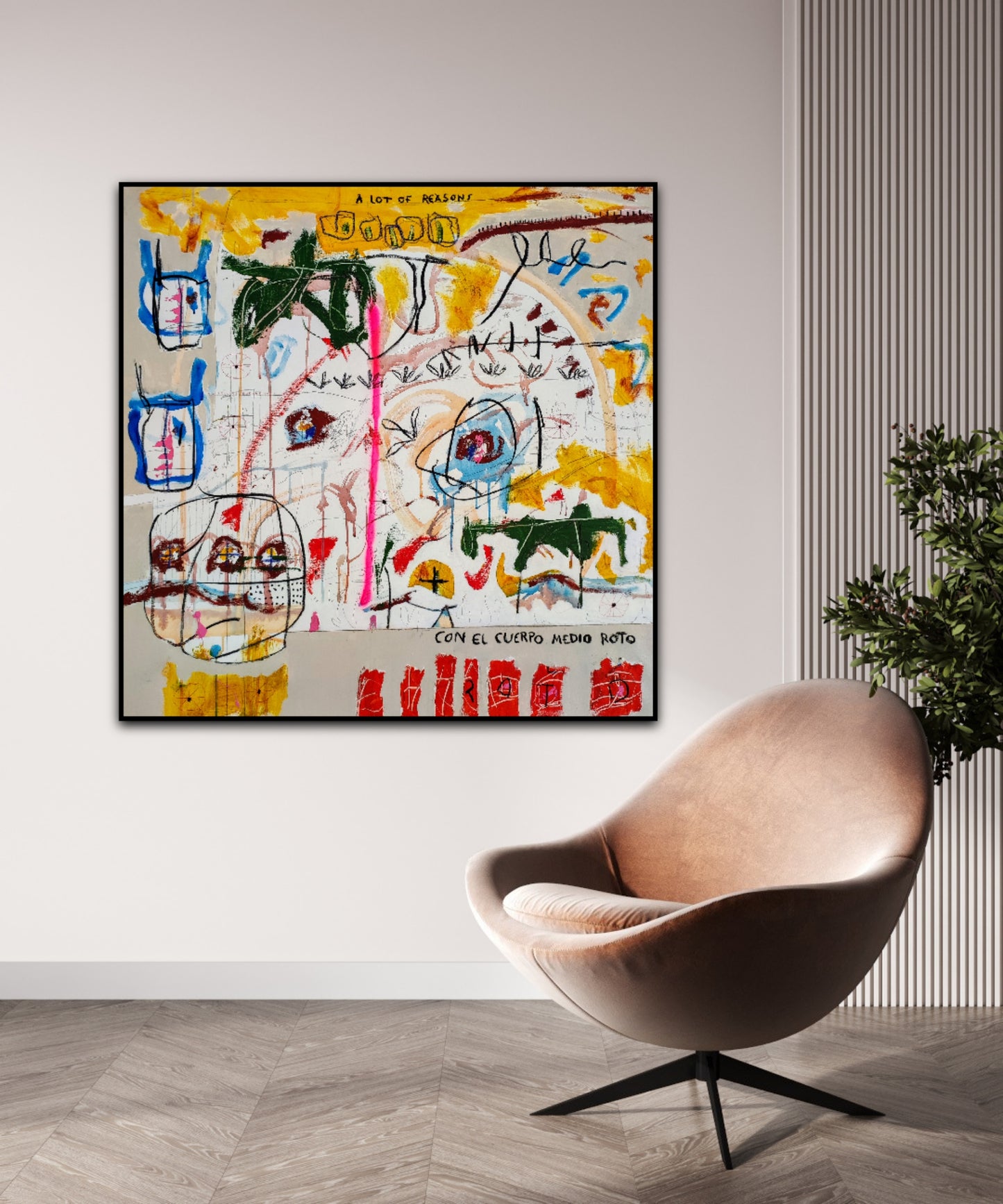 Con el cuerpo medio roto