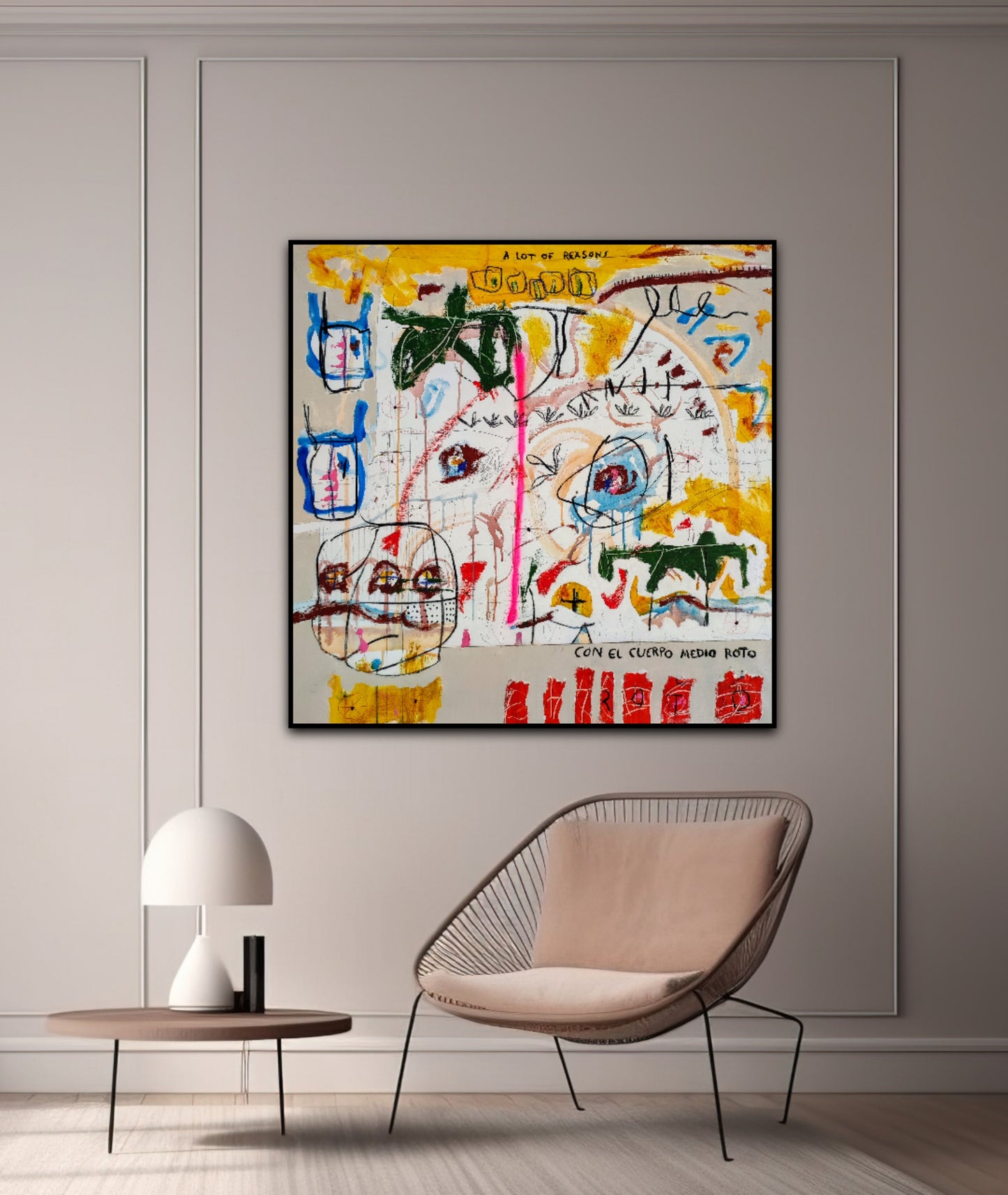 Con el cuerpo medio roto