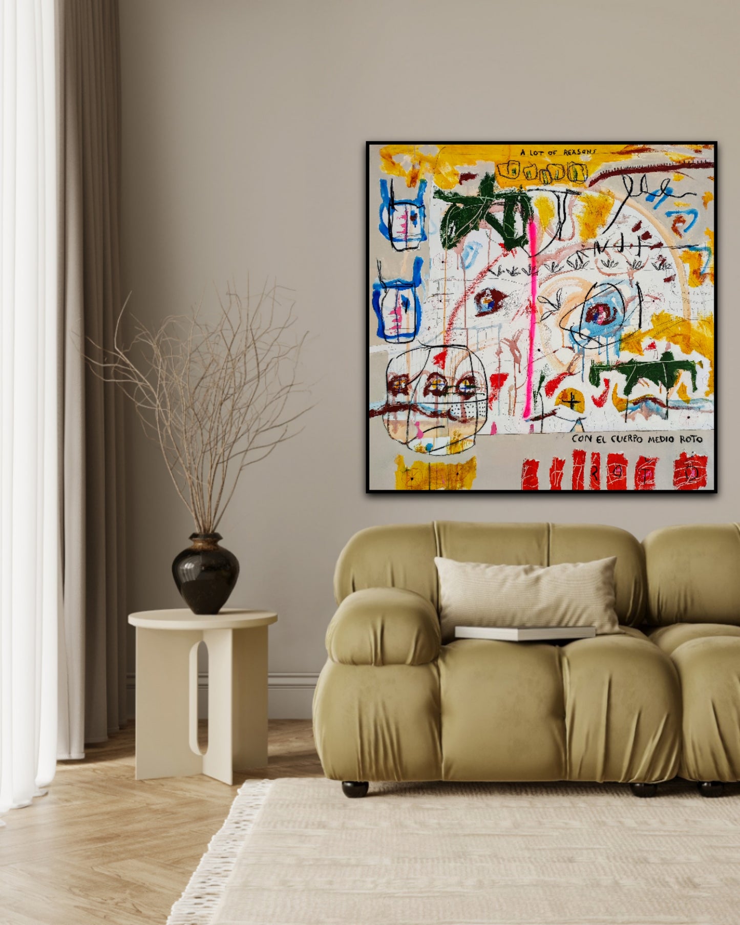 Con el cuerpo medio roto