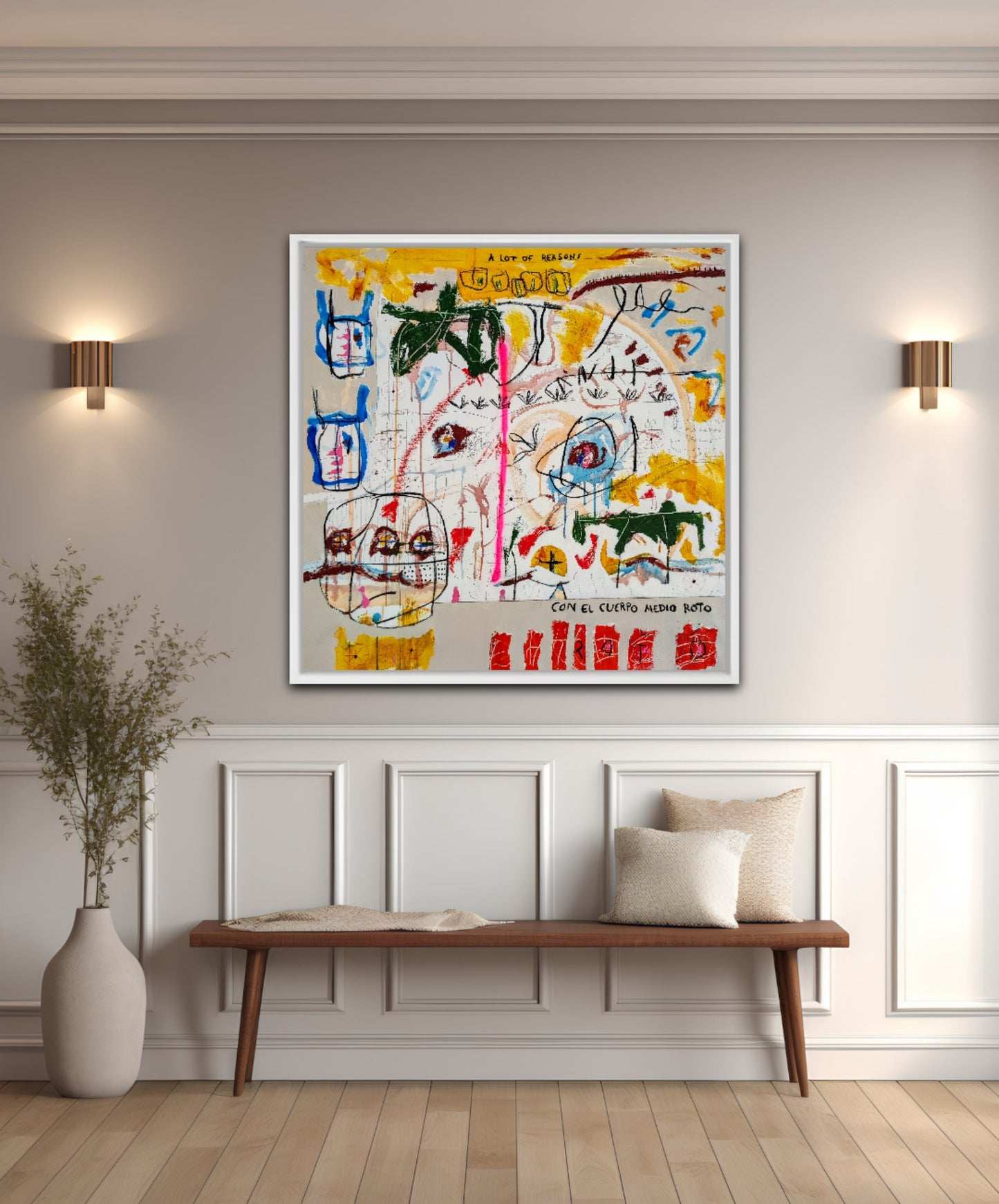 Con el cuerpo medio roto