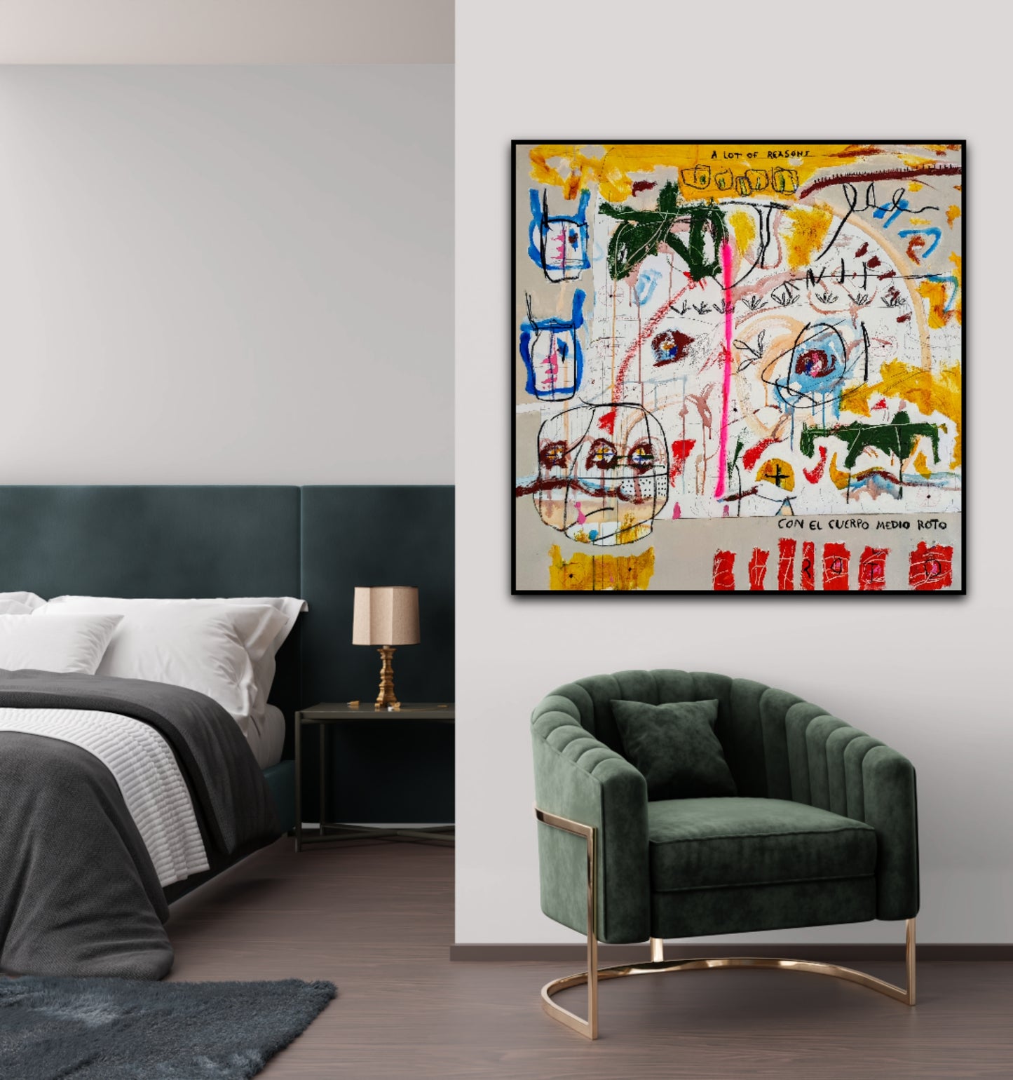 Con el cuerpo medio roto