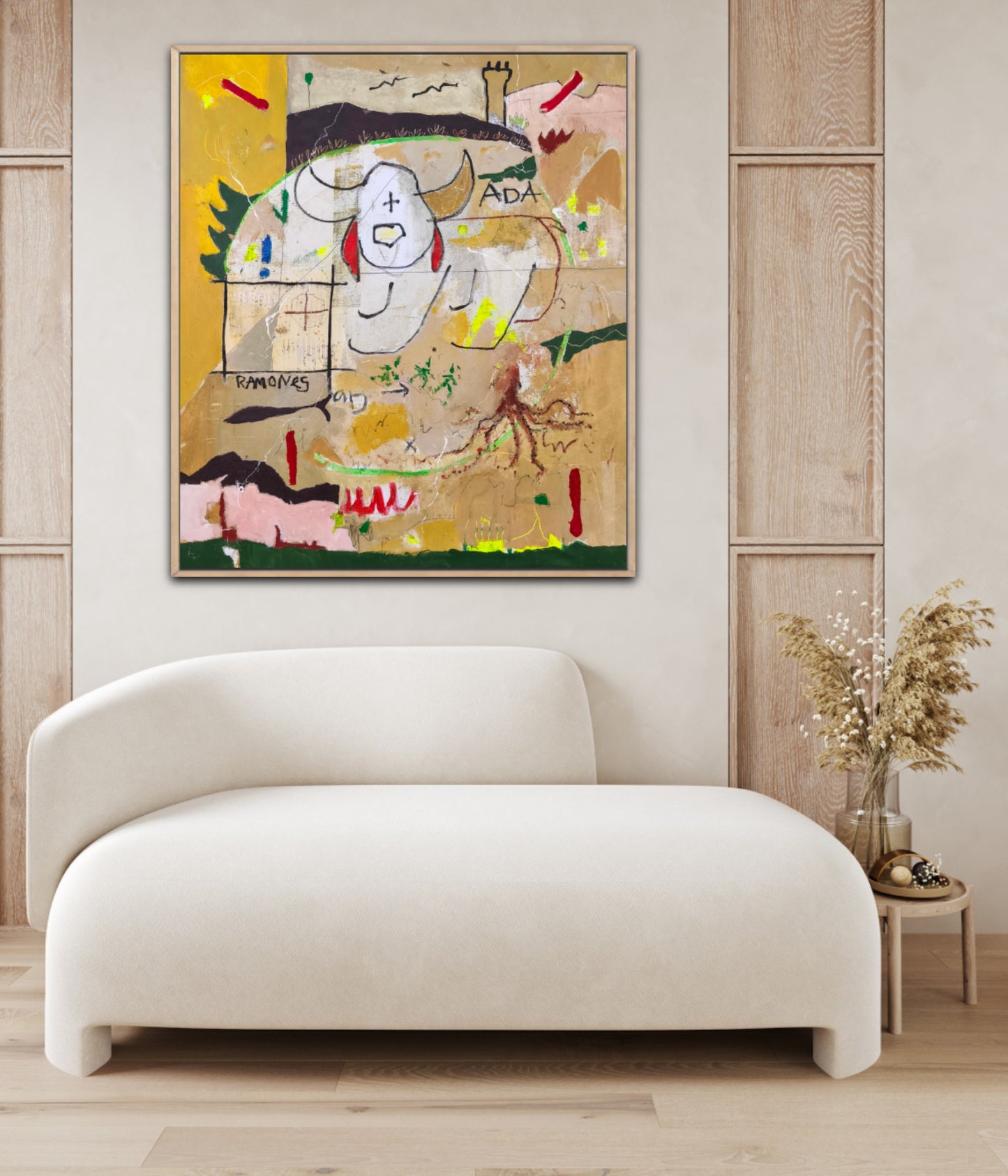 The dog with the red ears