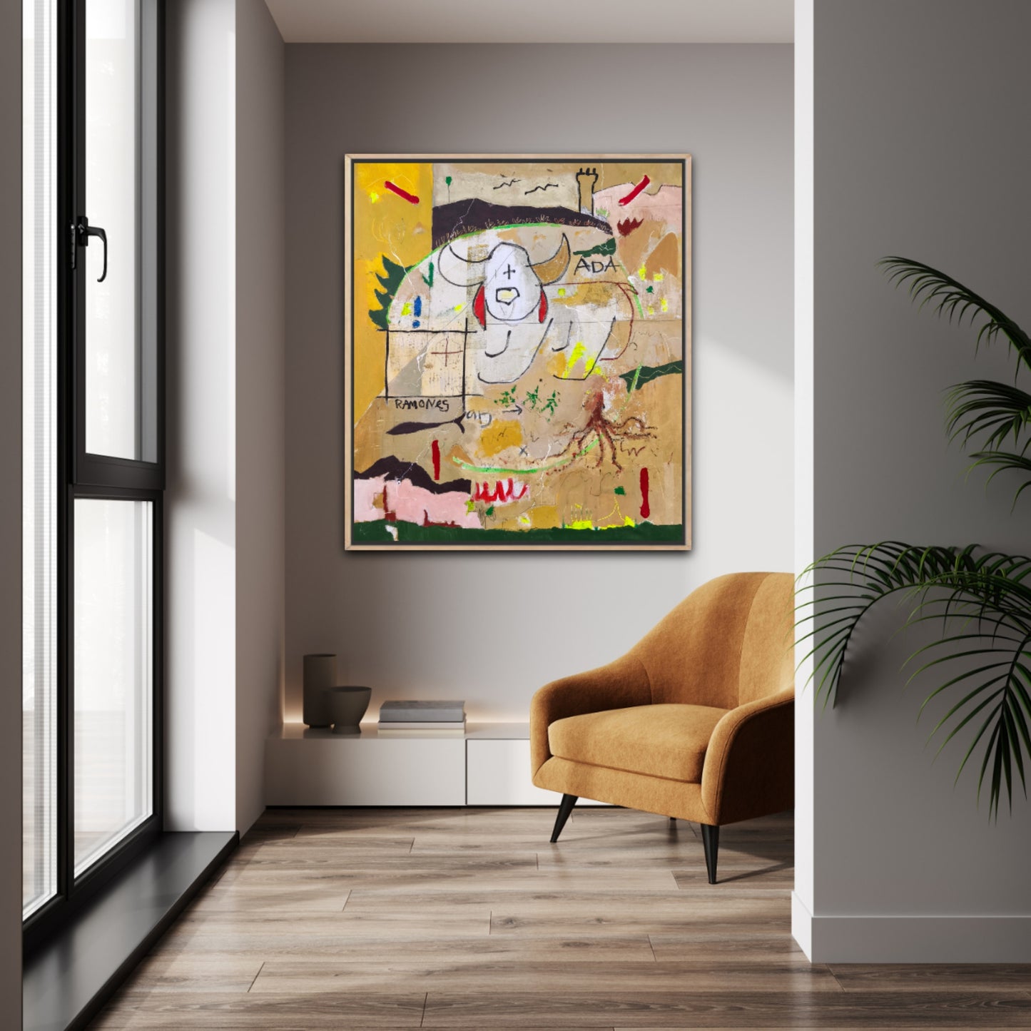 The dog with the red ears