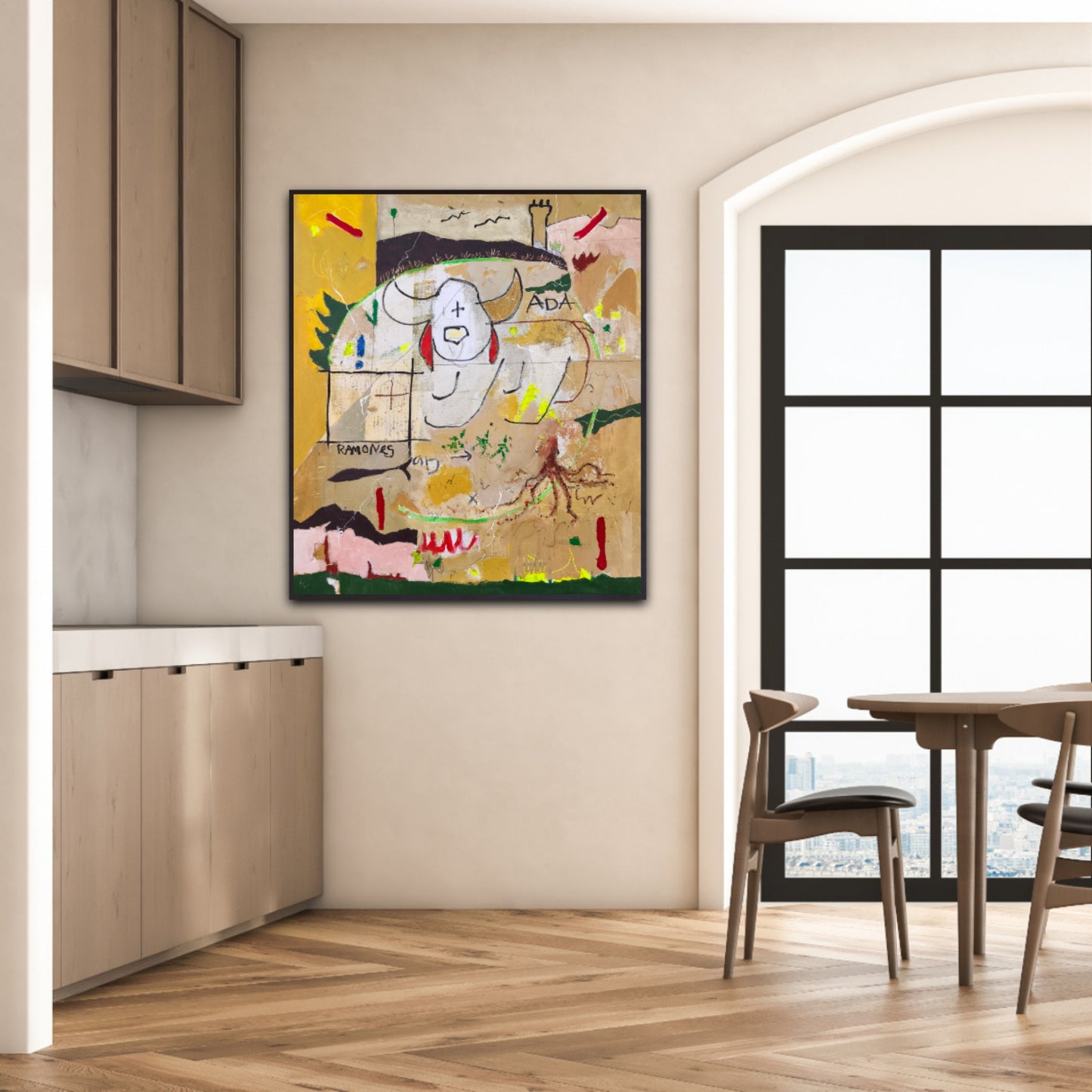 The dog with the red ears