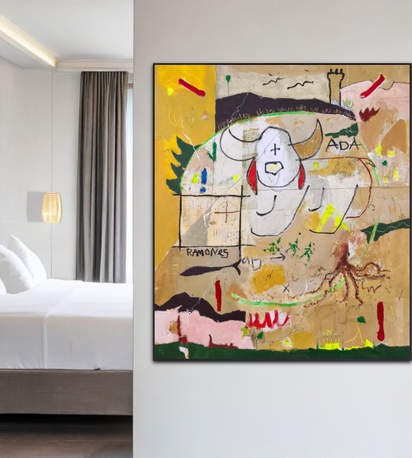 The dog with the red ears