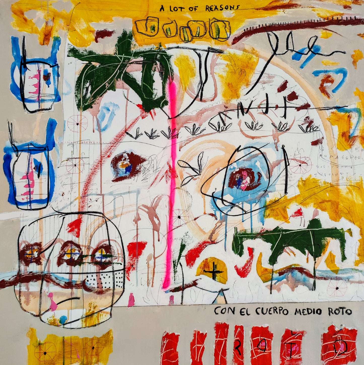 Con el cuerpo medio roto