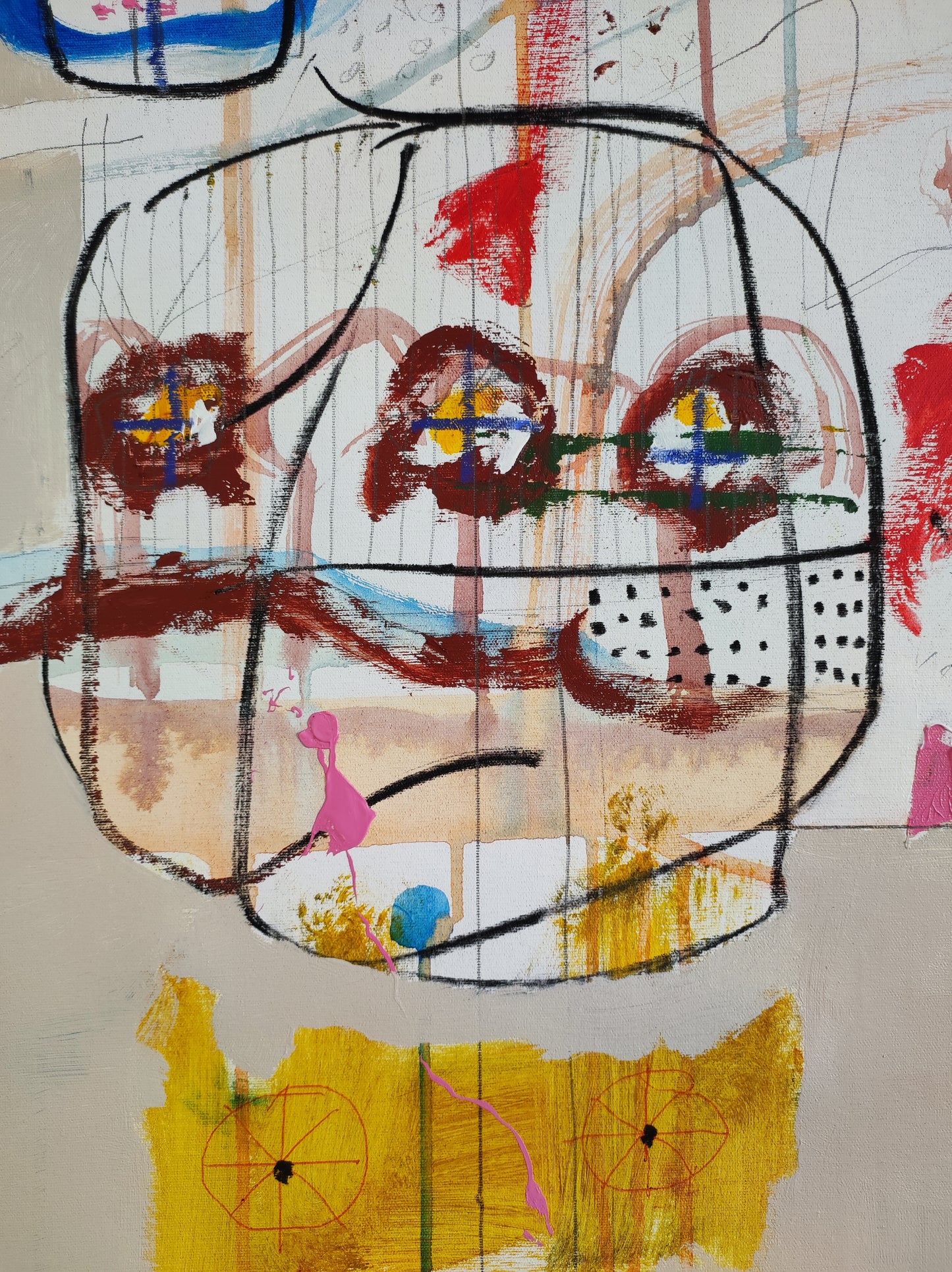 Con el cuerpo medio roto