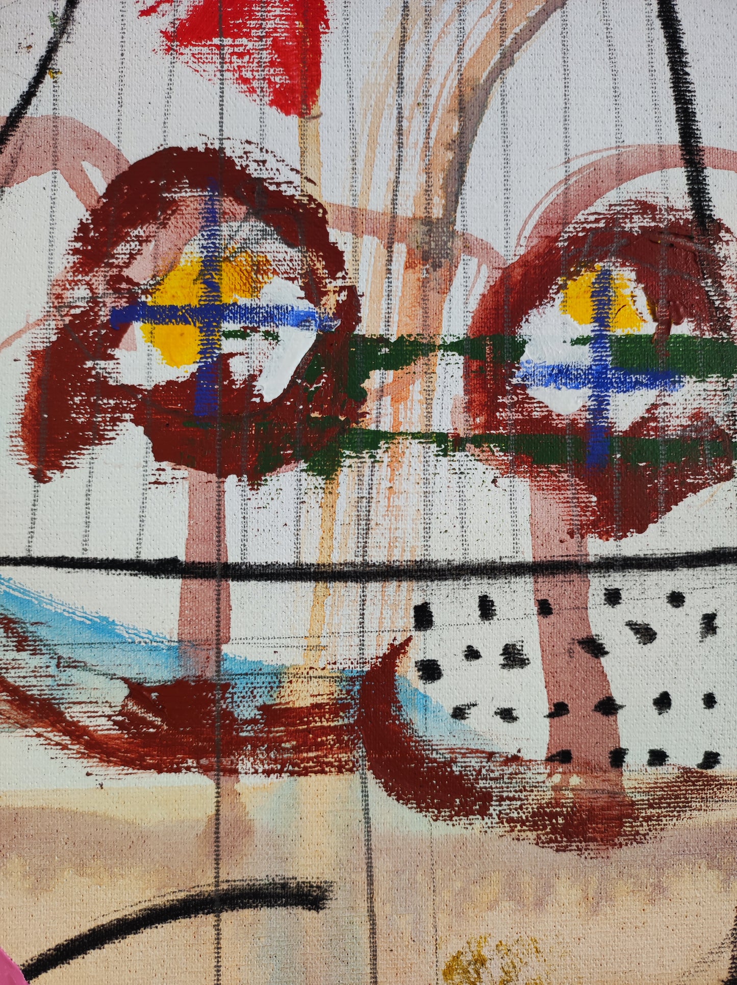 Con el cuerpo medio roto