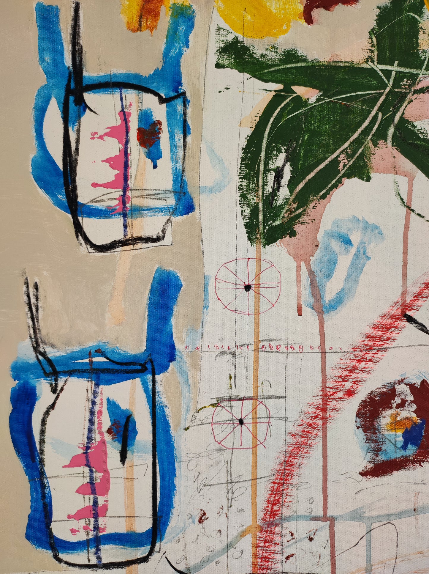 Con el cuerpo medio roto