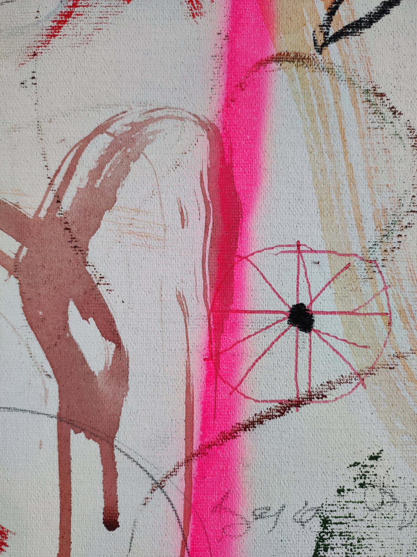 Con el cuerpo medio roto