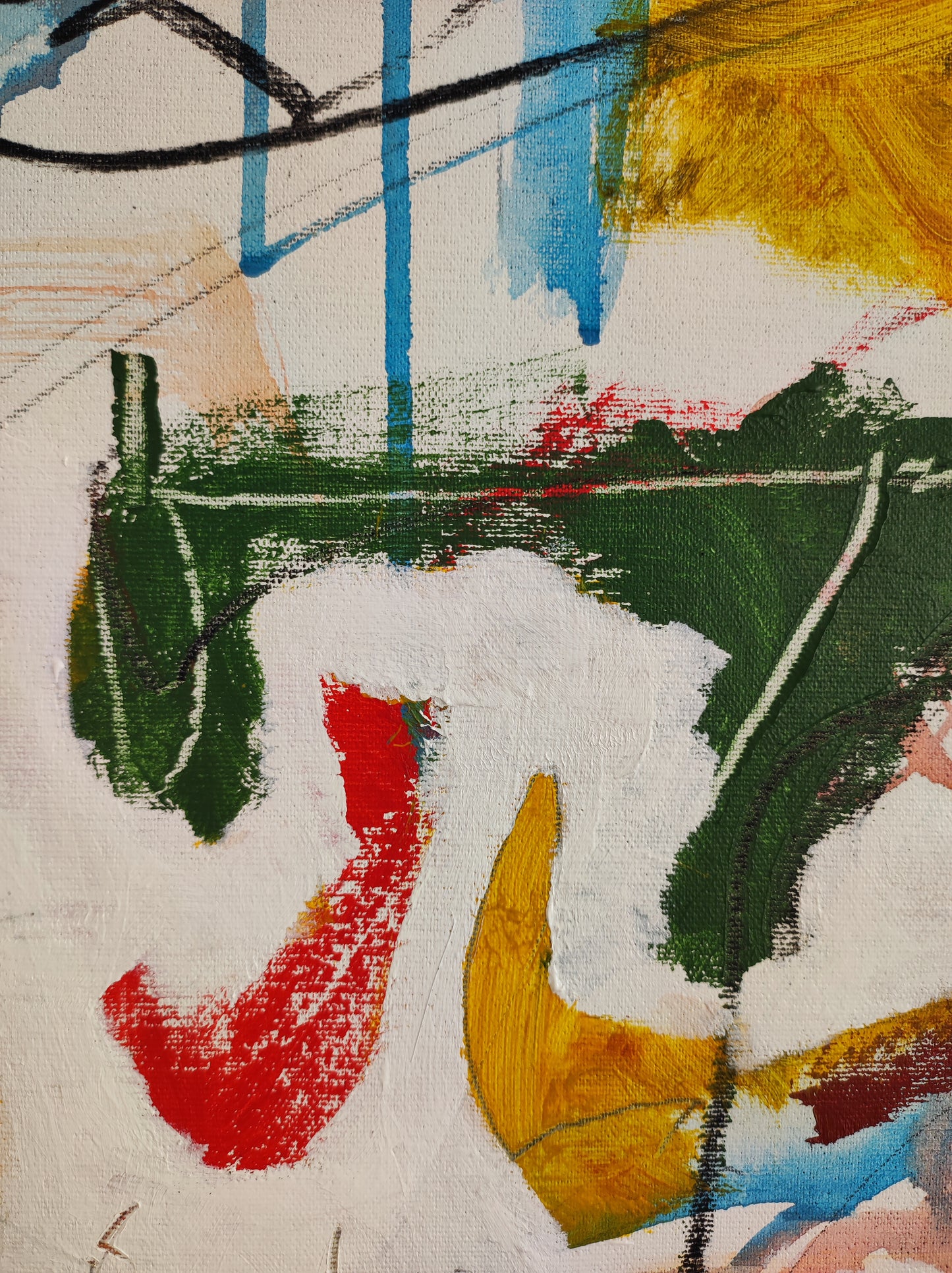 Con el cuerpo medio roto