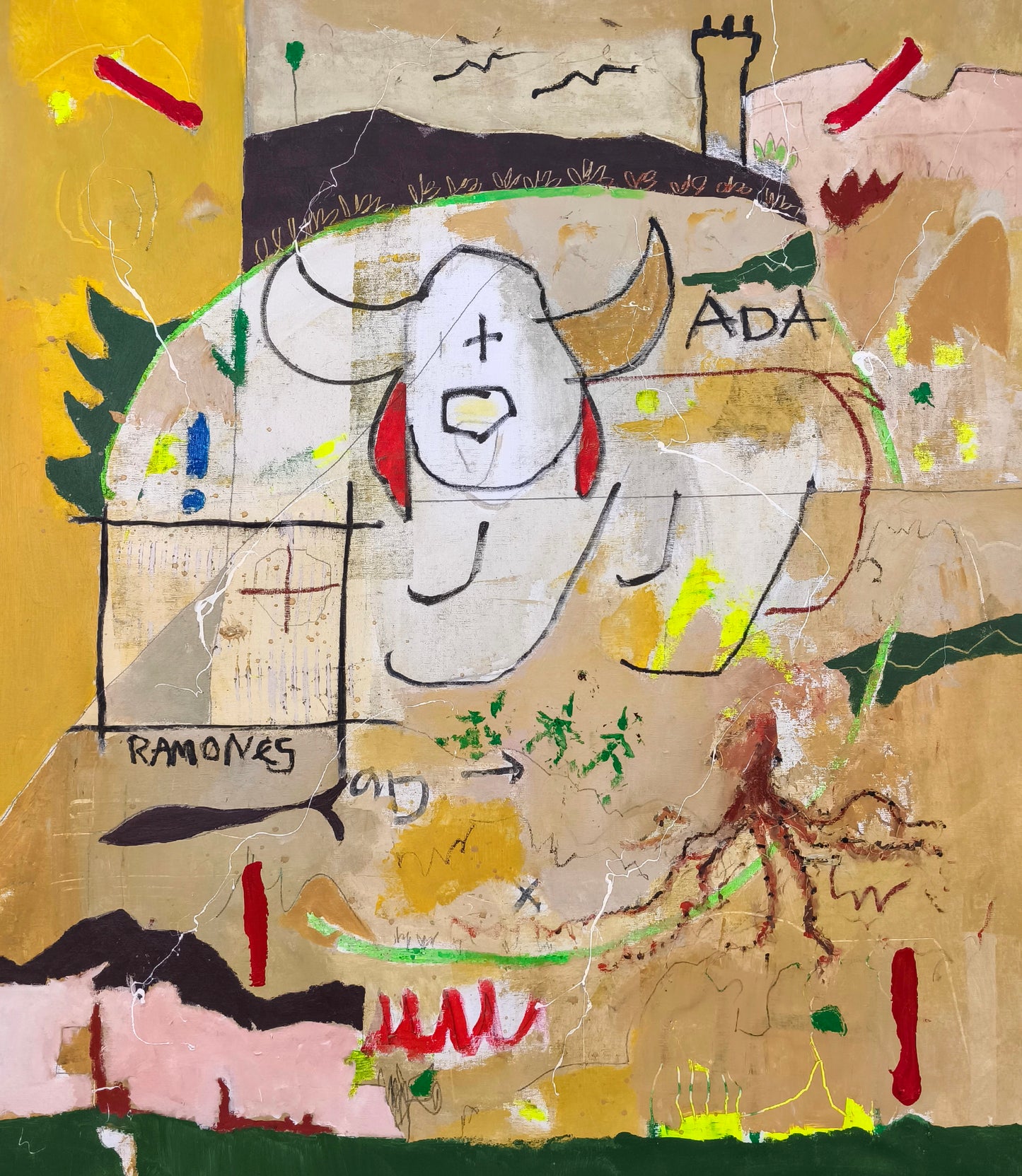 The dog with the red ears