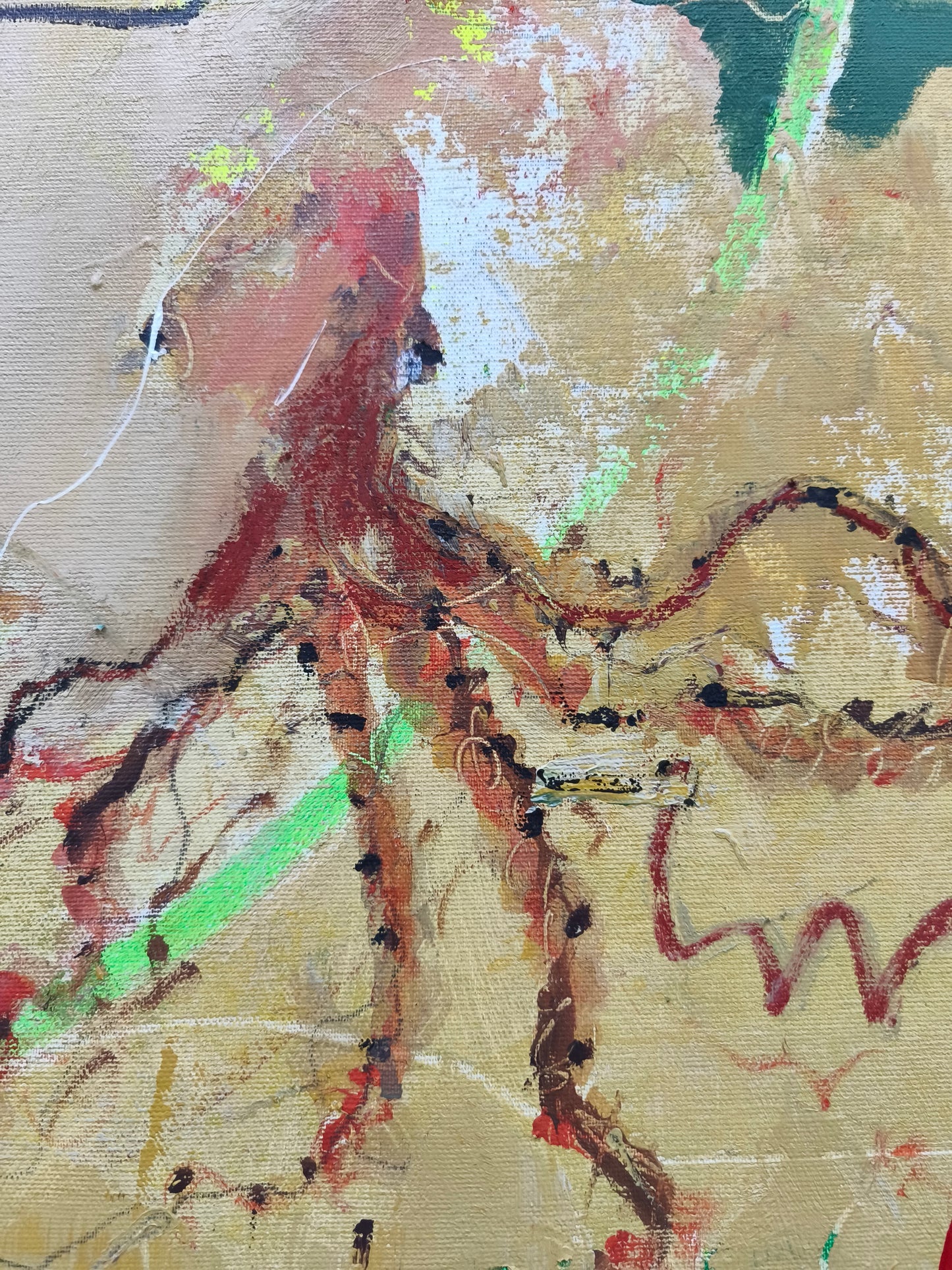 The dog with the red ears