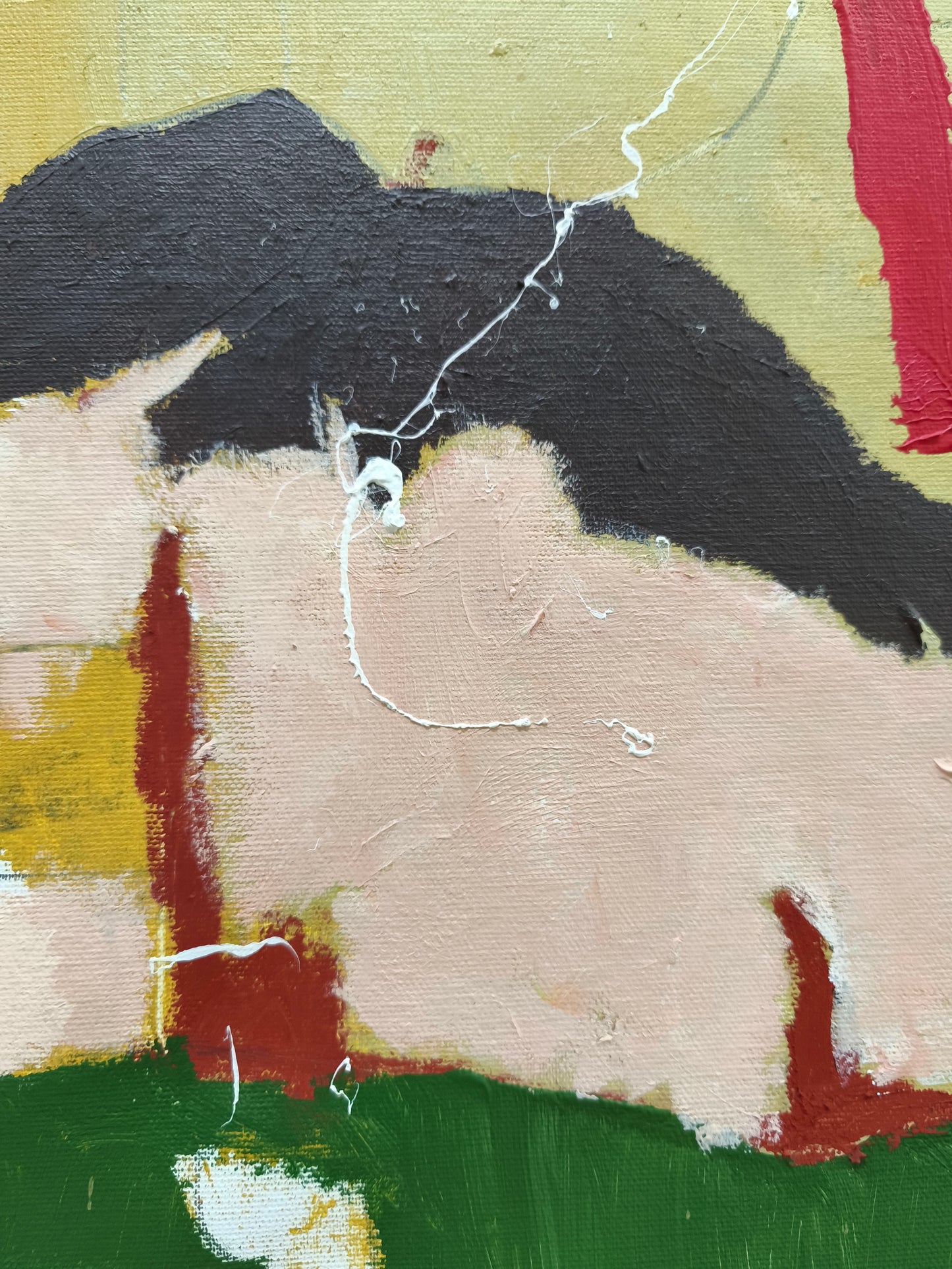 The dog with the red ears