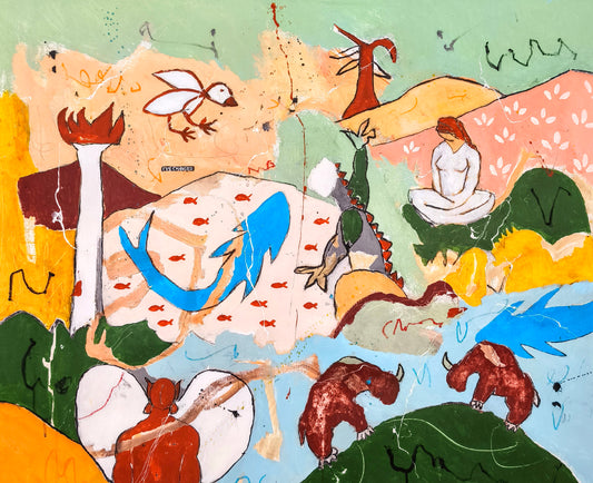 A faceless guy protecting the lady