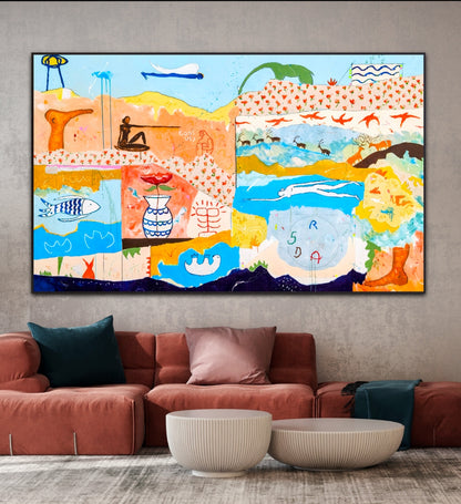 Behind the landscape