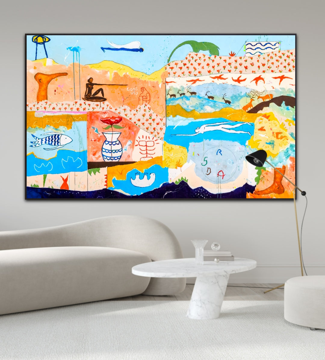 Behind the landscape