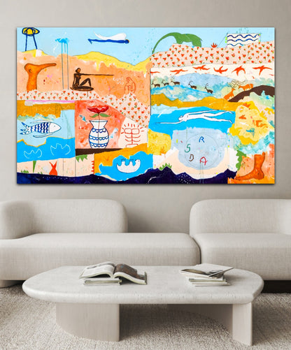 Behind the landscape