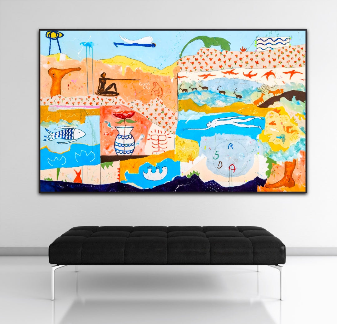 Behind the landscape