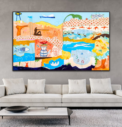 Behind the landscape