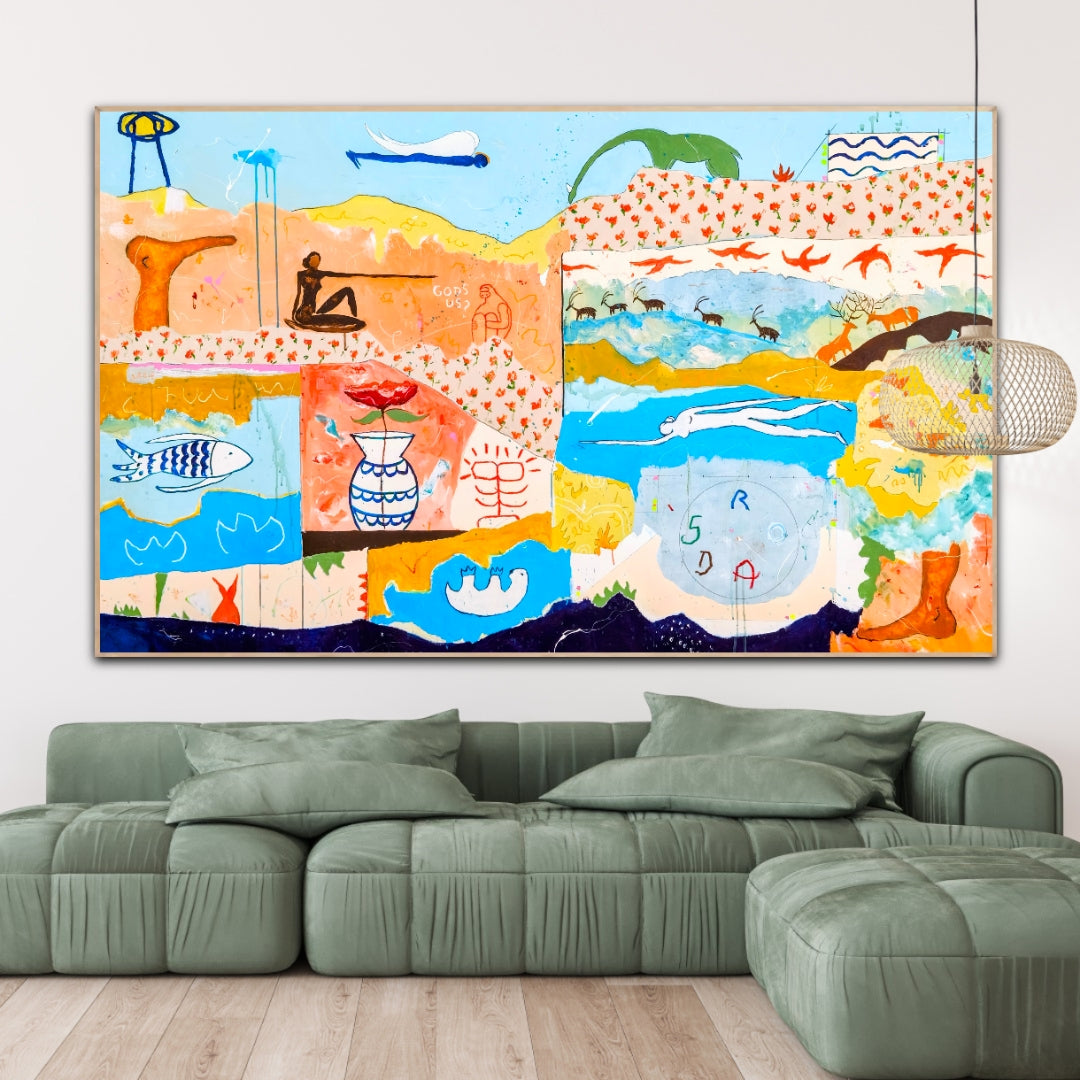 Behind the landscape