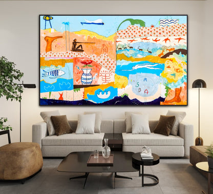 Behind the landscape