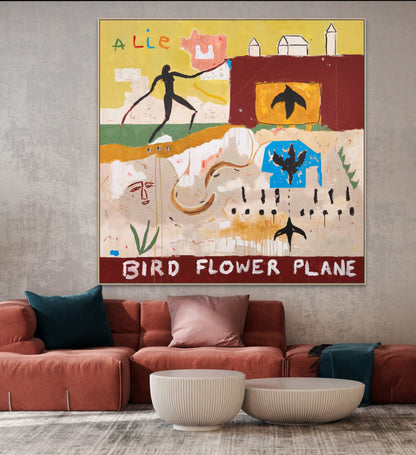 Bird, flower & plane