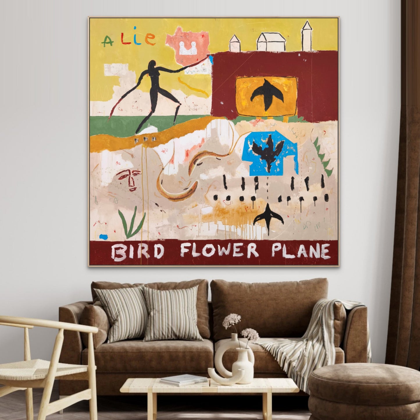 Bird, flower & plane