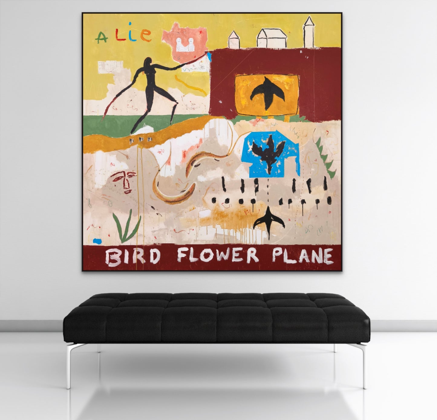 Bird, flower & plane