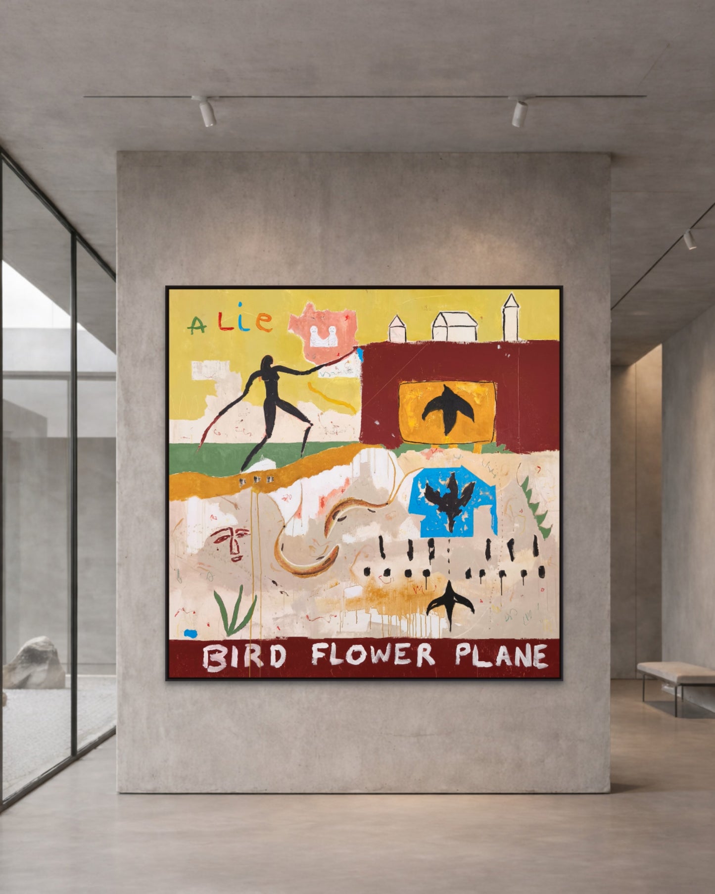 Bird, flower & plane