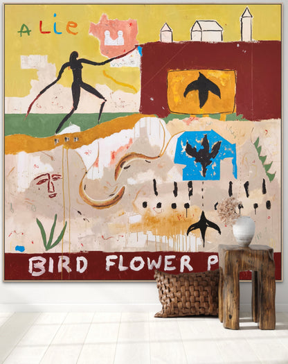 Bird, flower & plane