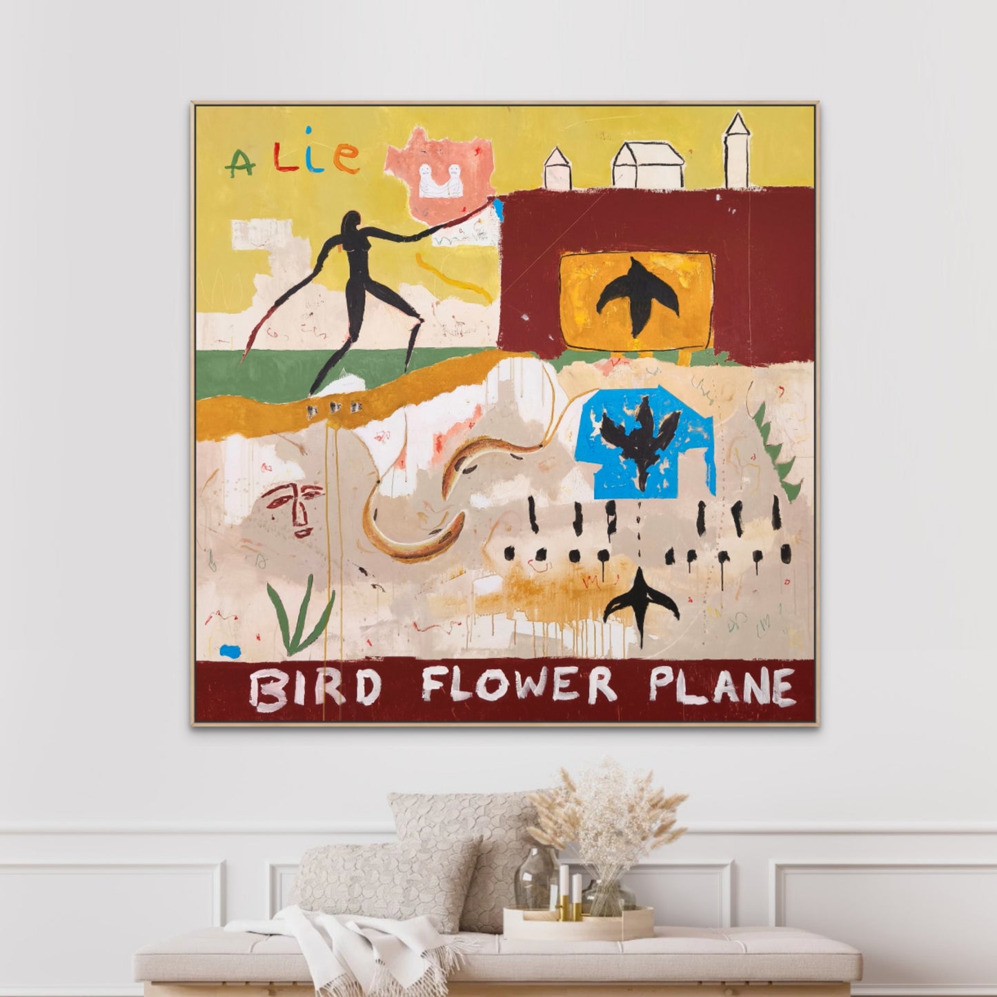 Bird, flower & plane