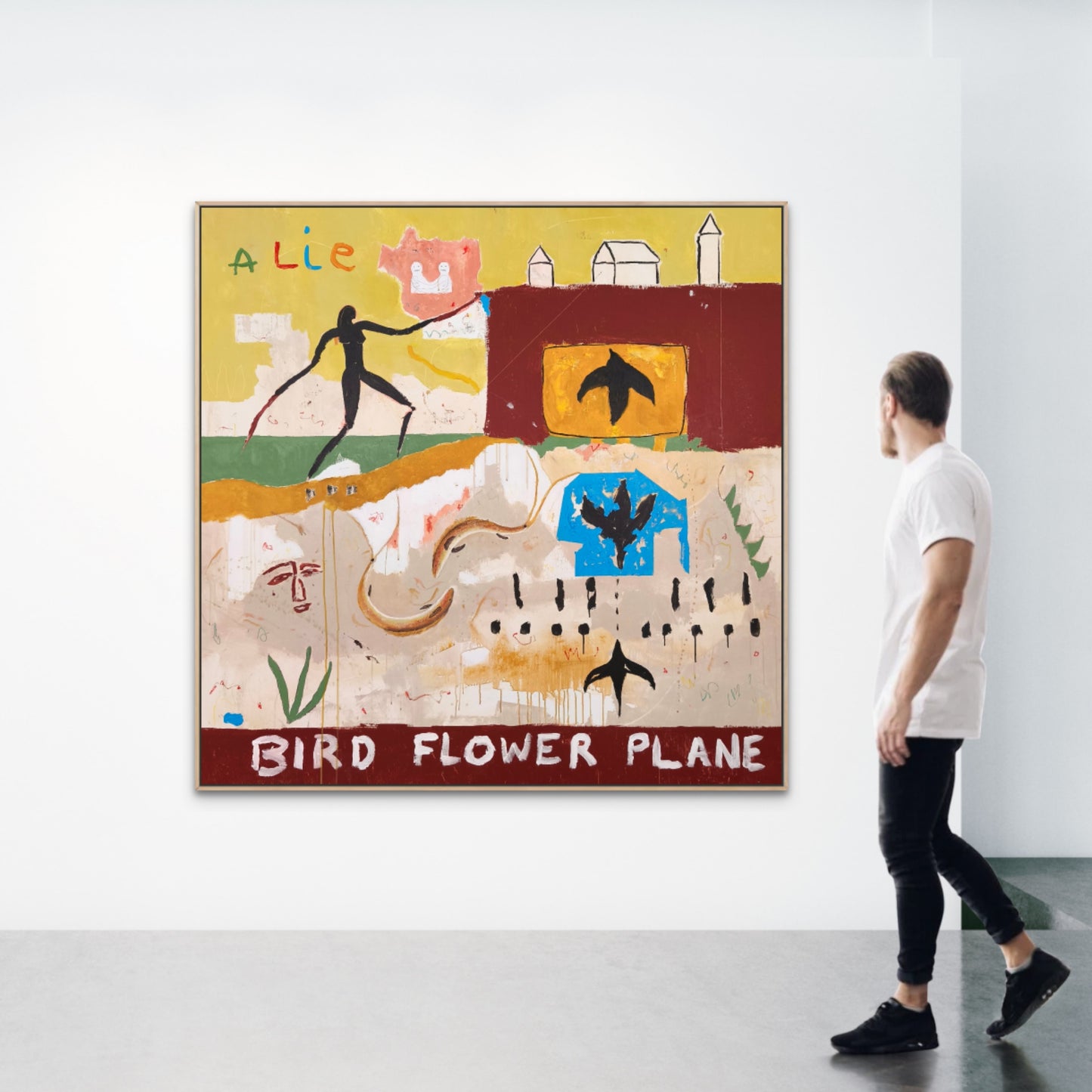 Bird, flower & plane