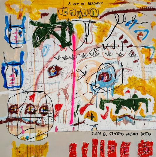 Con el cuerpo medio roto