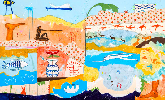 Behind the landscape