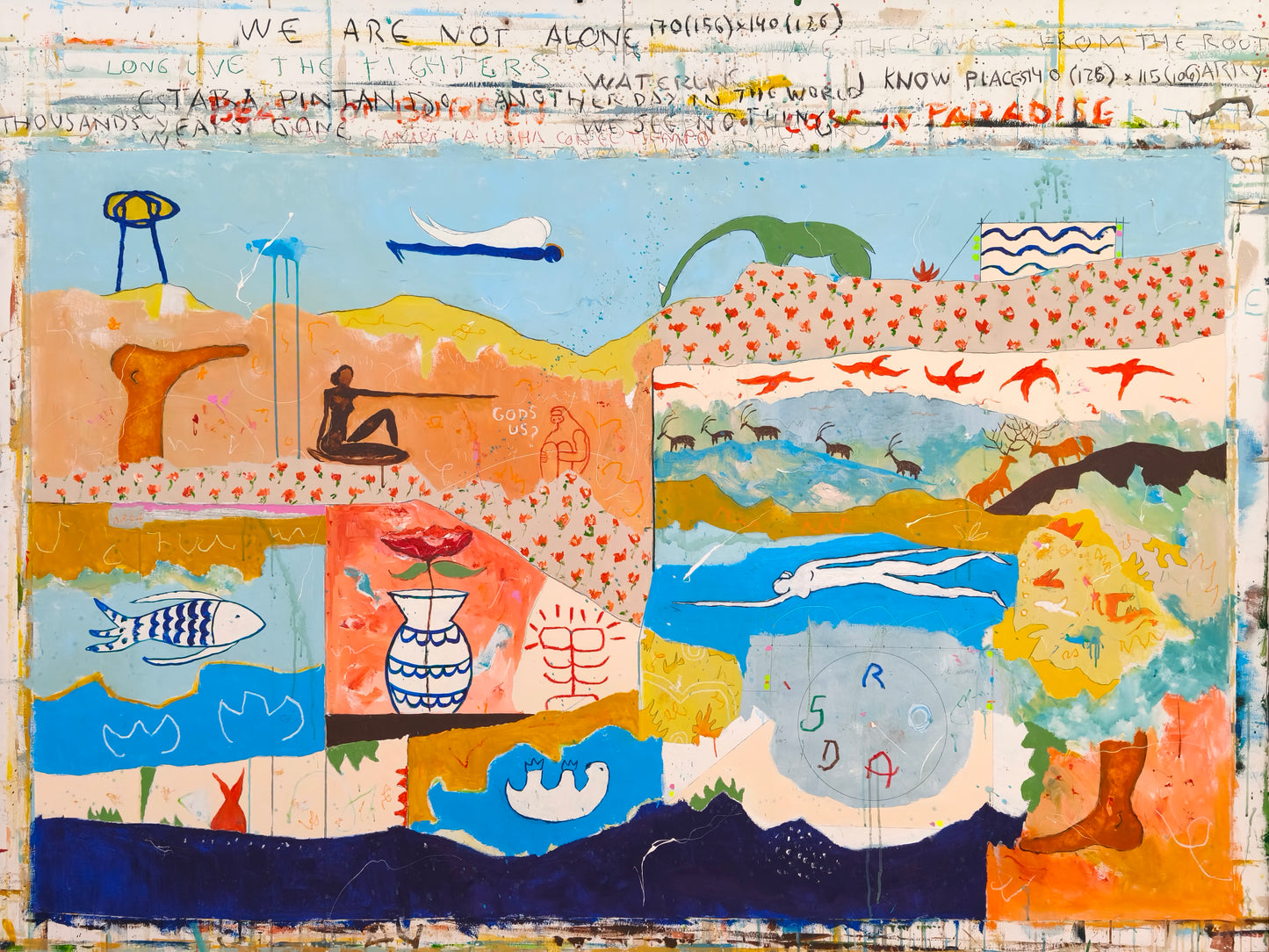 Behind the landscape