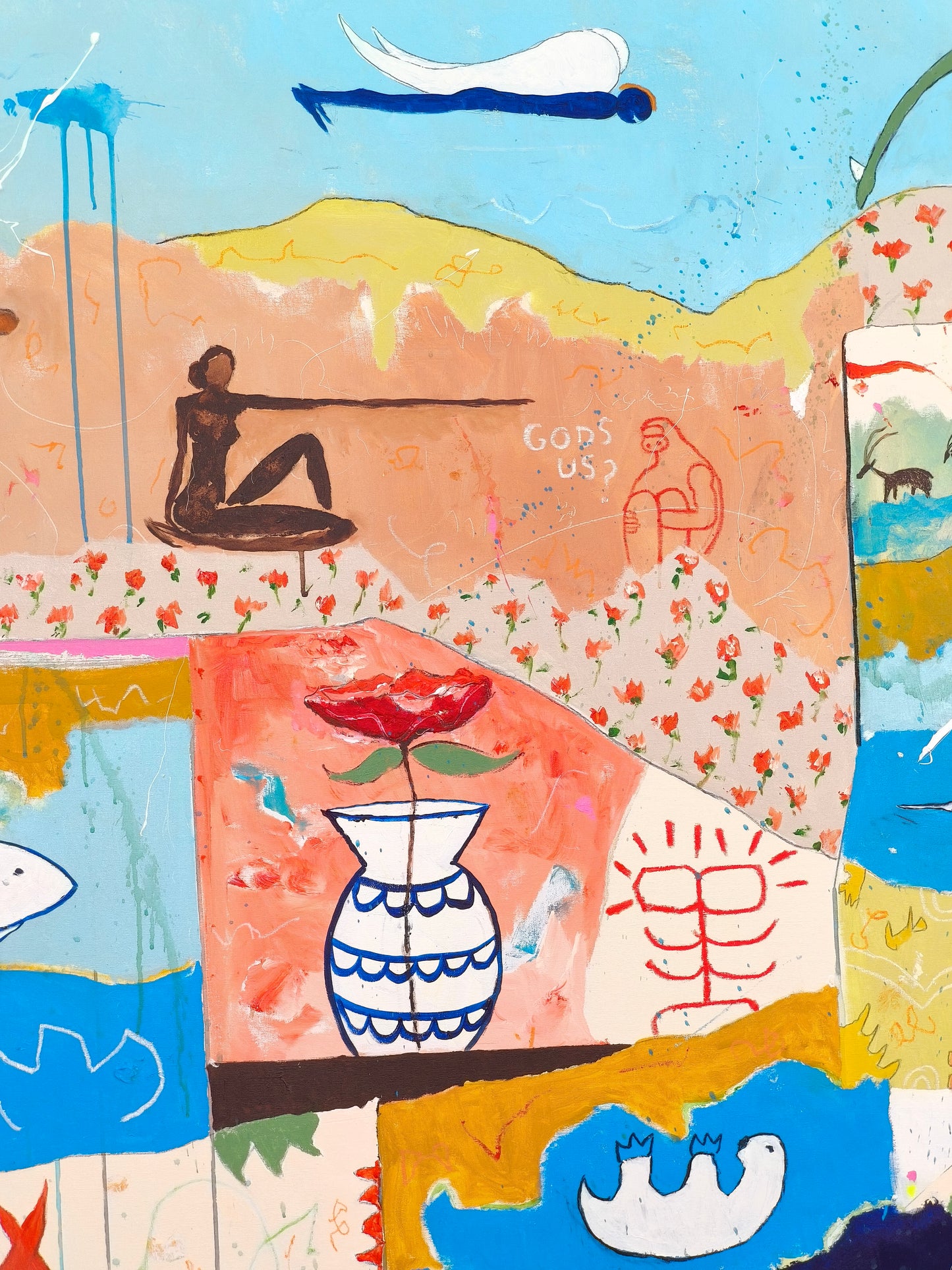 Behind the landscape