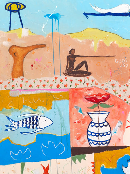 Behind the landscape