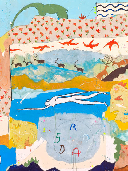 Behind the landscape