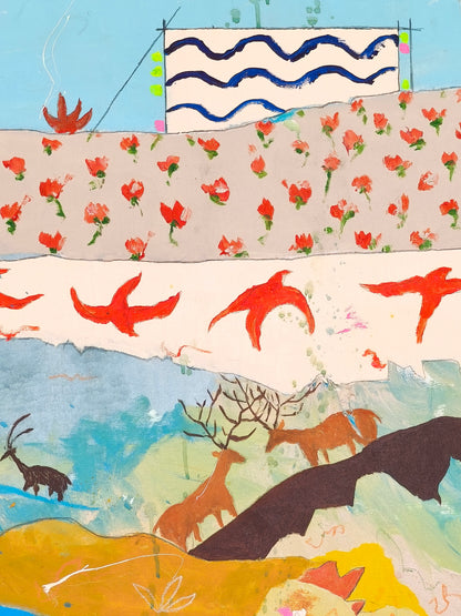 Behind the landscape