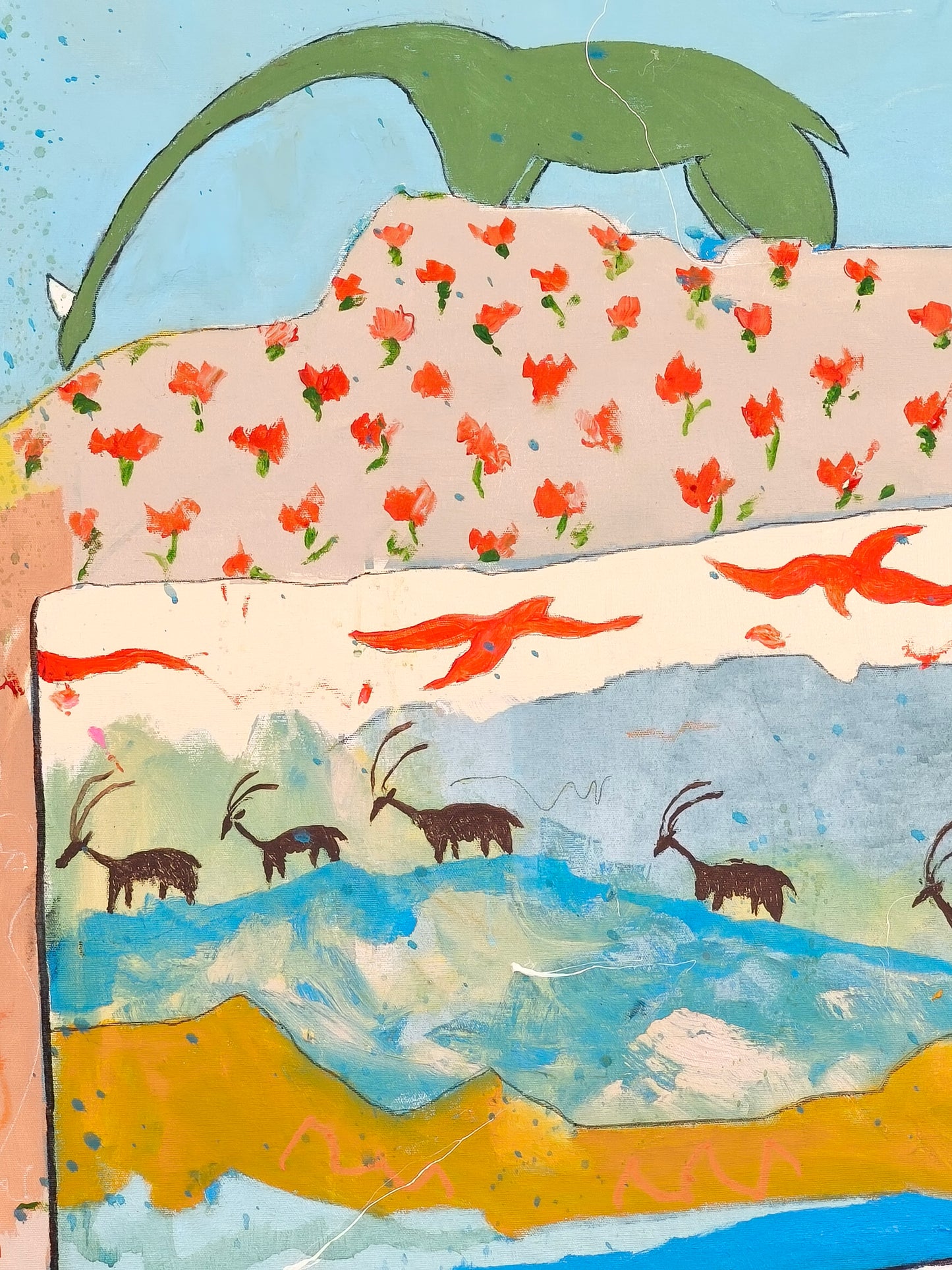 Behind the landscape