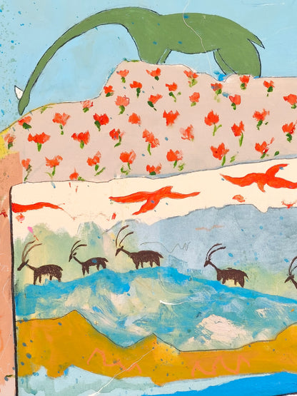 Behind the landscape