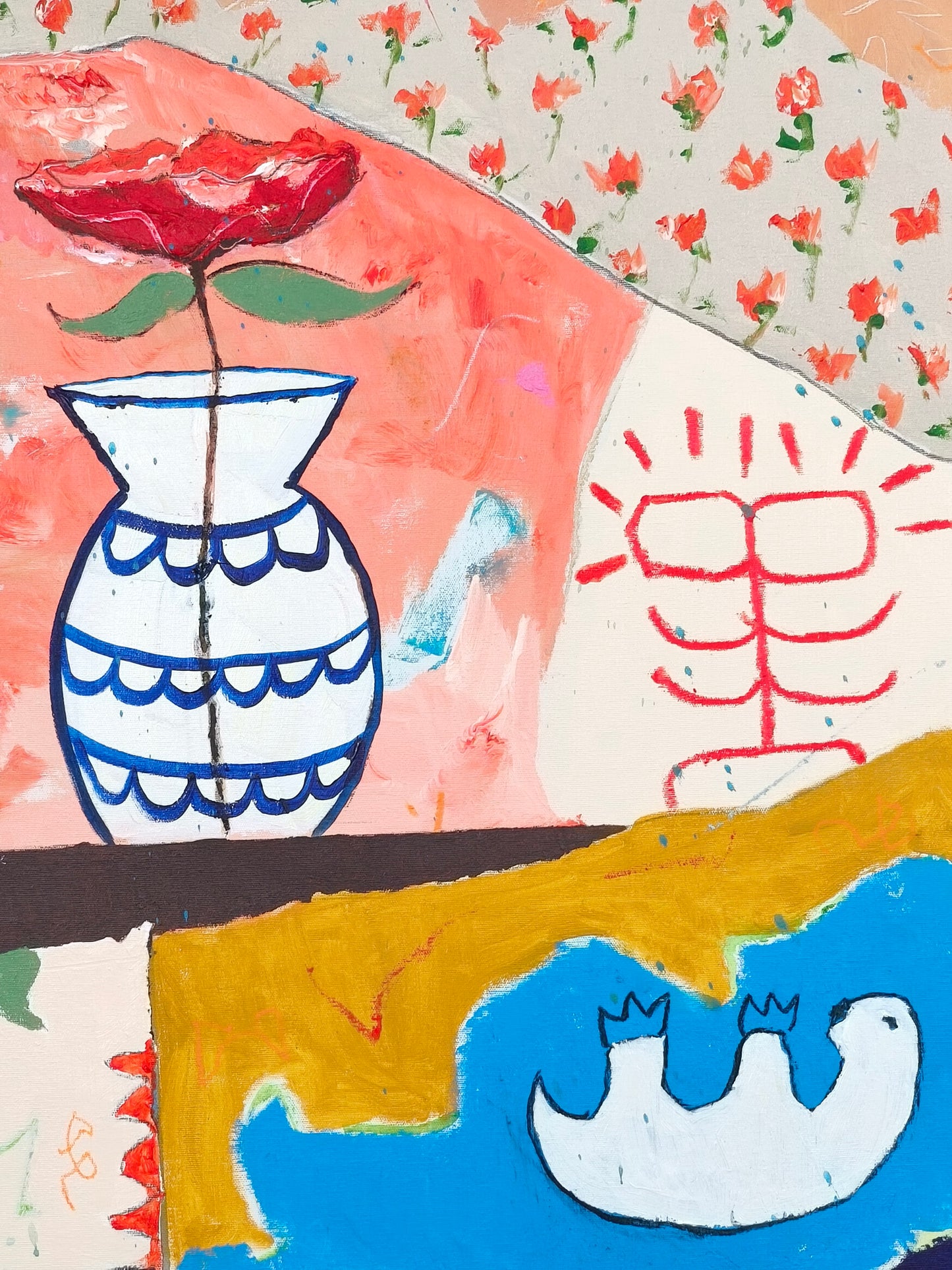 Behind the landscape