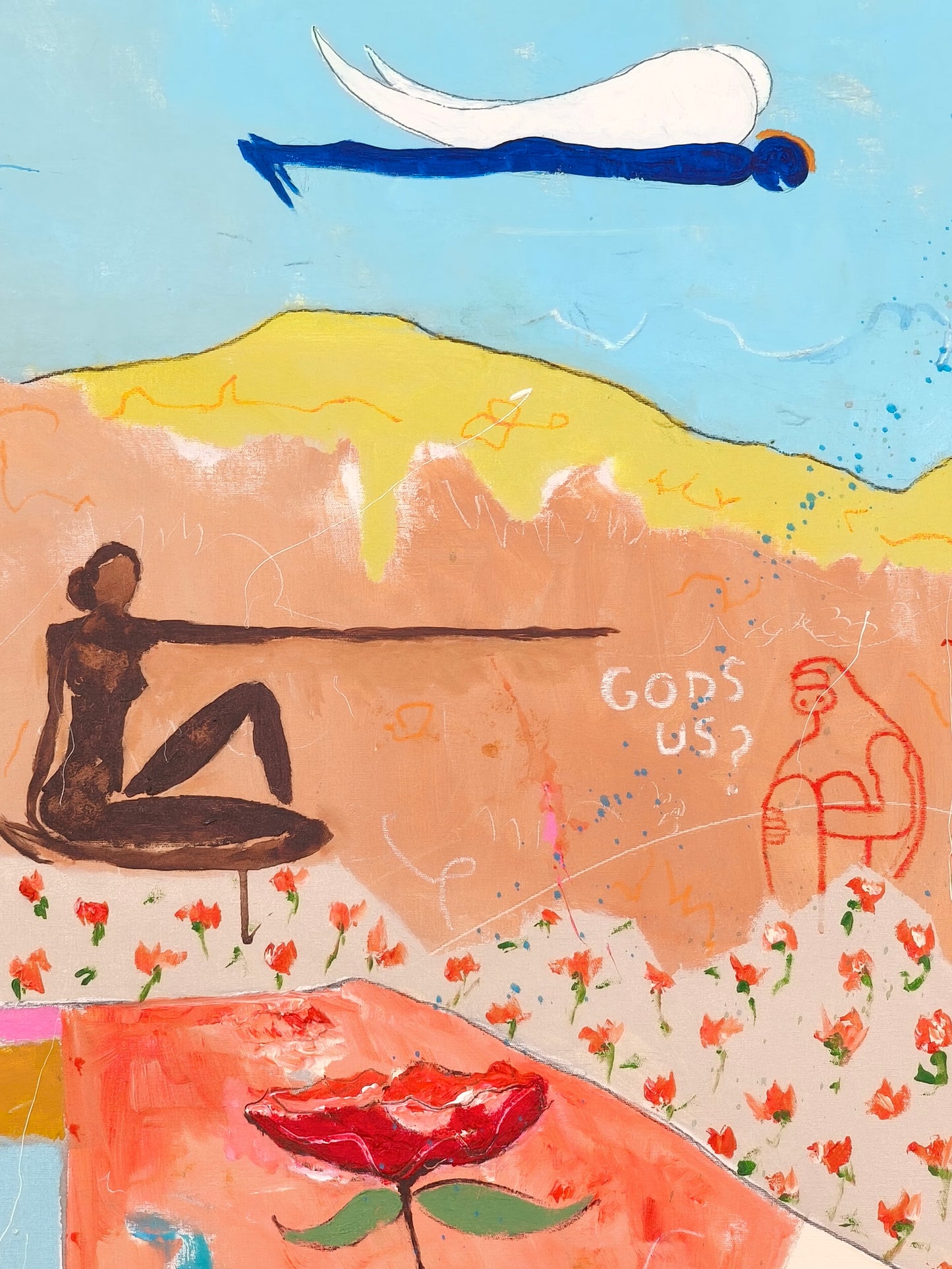 Behind the landscape