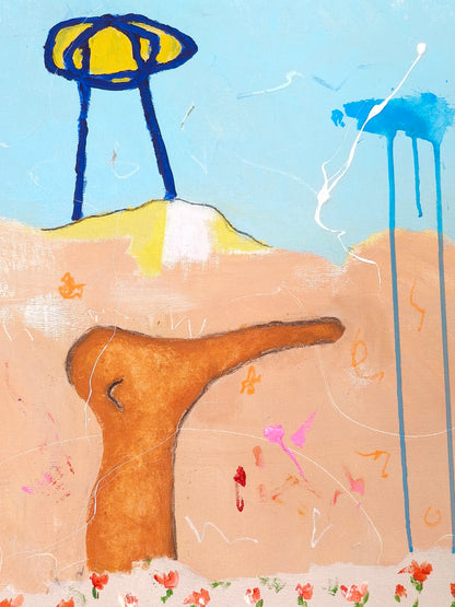 Behind the landscape