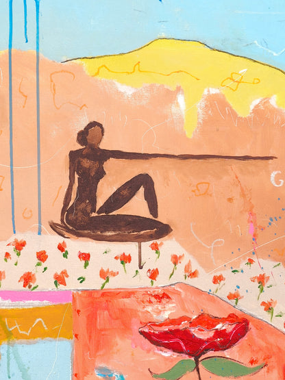 Behind the landscape