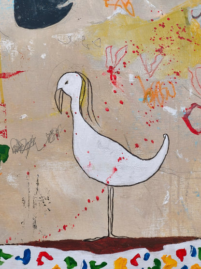 Bird and pear